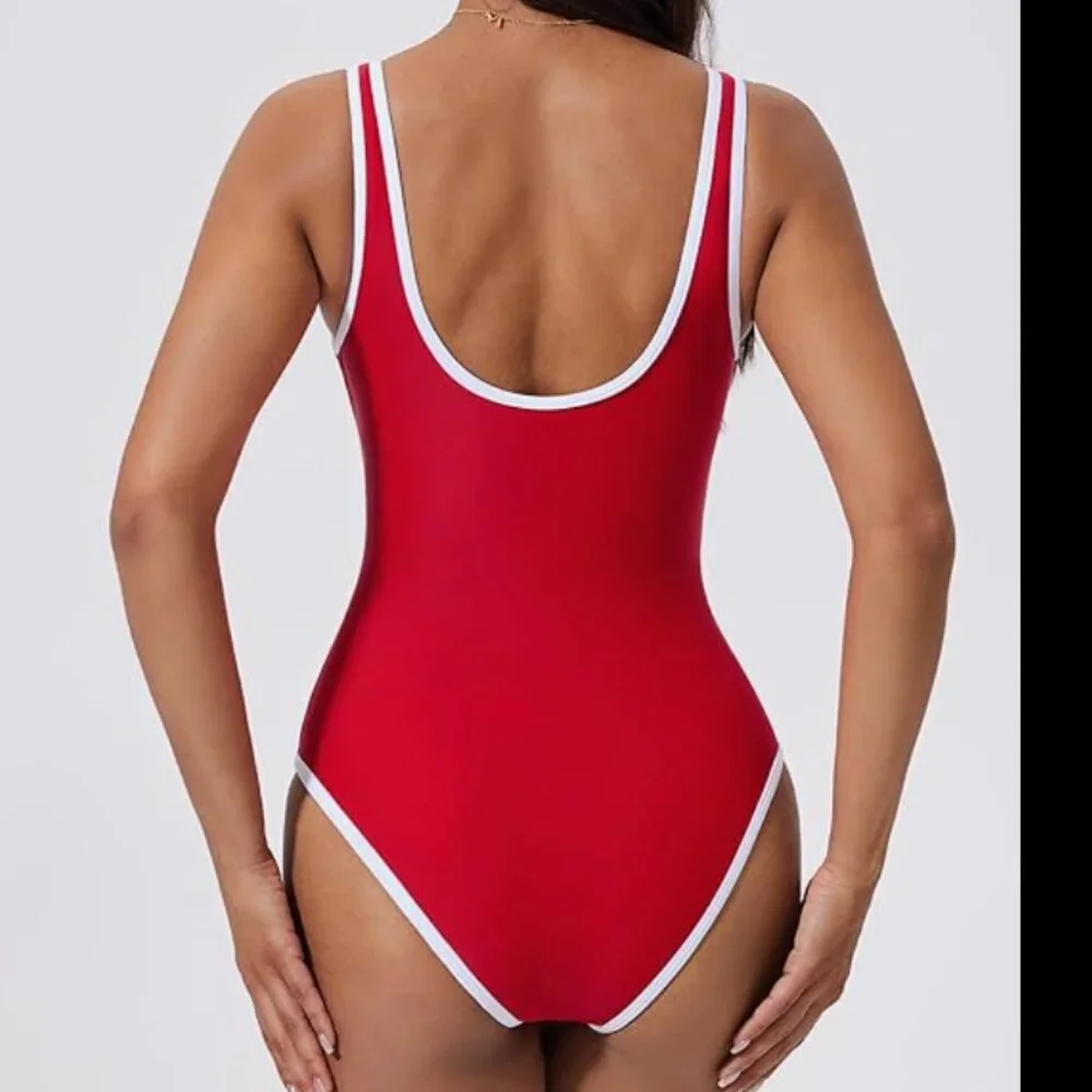 Women Sexy Tummy Control One Piece Swimsuits High Cut Bathing Suit - Picture 2 of 2